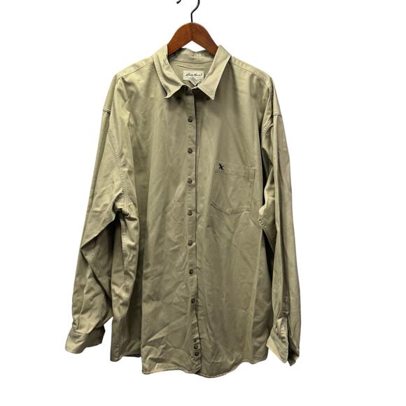 Vintage Eddie Bauer Men’s Bug & Tall Canvas Shirt sz XXXL-Tall 3XL-T #H980 - Picture 6 of 8